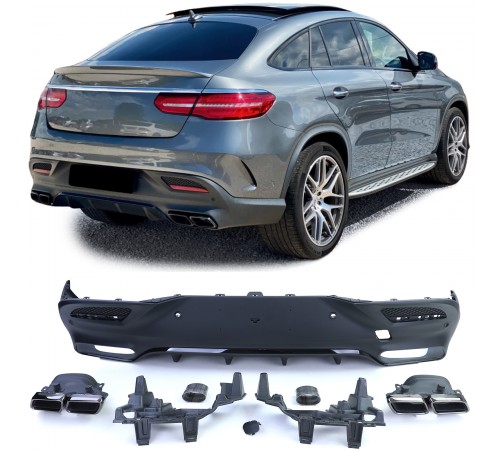 Mercedes GLC COUPE C253 galinis AMG difuzorius 2015-2021 BLACK
